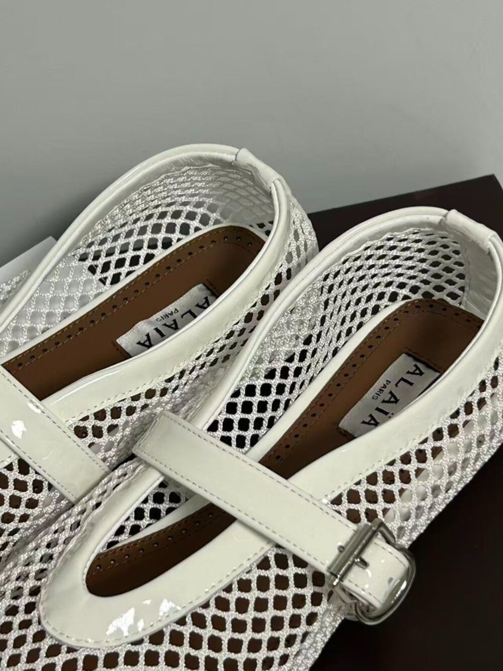 🍇🍇Alaïa White Mesh Mary Jane Flats🥥🥥 - Picture 7 of 7